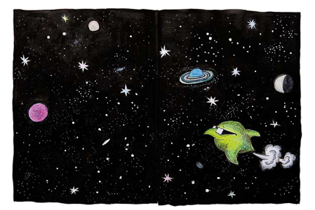 ULIVOGEL KINDERBUCH
2008 - 2010 Tusche, Filzstift, Aquarell 32 x 48 cm