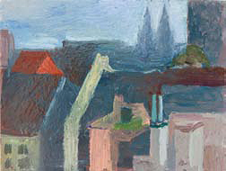 DAS HERZ VON DER WELT
2009 Öl auf Holz 35 x 40 cm (mit Rahmen)