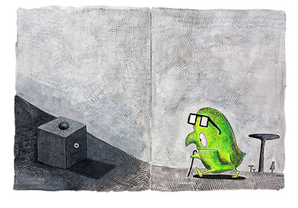 ULIVOGEL KINDERBUCH
2008 - 2010 Tusche, Filzstift, Aquarell 32 x 48 cm